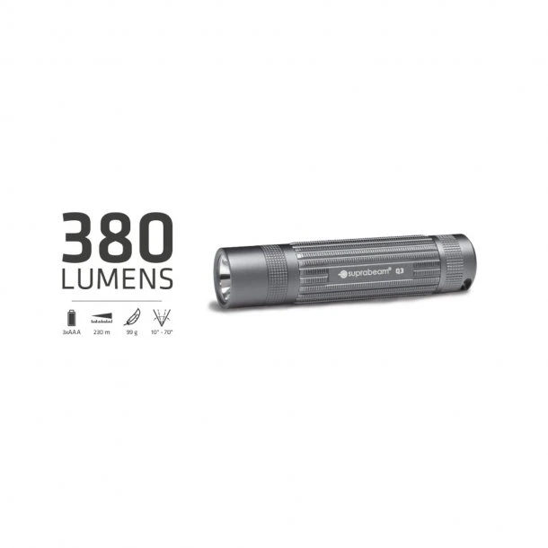Suprabeam - Q3 Lommelygte 380 Lumen - Billede 4