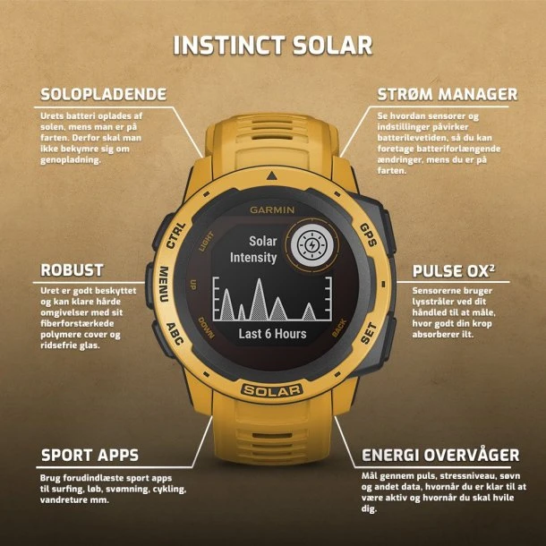 Garmin - Instinct Solar GPS Ur - Billede 6