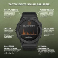 Garmin - Tactix Delta Solar Taktisk GPS Ur (m. Ballistik)