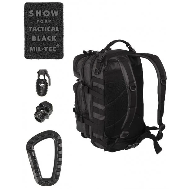 Mil-Tec - US Assault Pack Small Tactical Black - Billede 2
