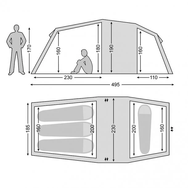 Nordisk - Reisa PU 4-Personers Telt - Billede 5