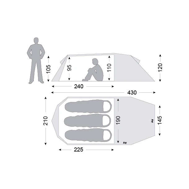 Nordisk - Oppland PU 3-personers Telt - Billede 5