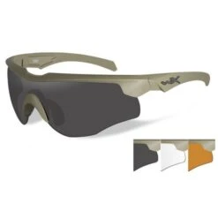 Wiley X - ROGUE Comm Skydebriller Sand - 3 Linser